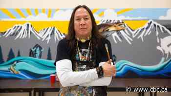 Blackfoot artist inspires students with new mural at Calgary's St. John XXIII School