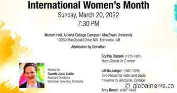 Edmonton Recital Society's “A Celebration of International Women's Month” recital - Edmonton | Globalnews.ca - Global News