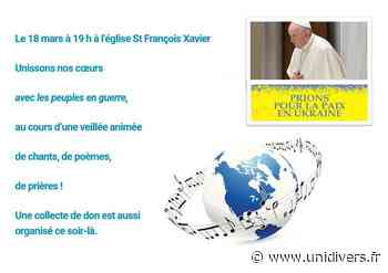Veillée pour la paix Eglise St François Xavier St Malo vendredi 18 mars 2022 - Unidivers