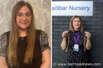 Carlibar Nursery Practitioner chops off her hair for charity - Barrhead News