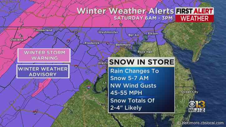 Maryland Weather: Snow, Rain & Wind In Store Saturday