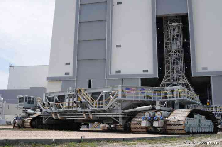 NASA's Gigantic Crawler on the Move As Rollout of Mega Moon Rocket Inches Closer - SciTechDaily