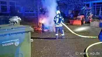 Siegen/Hilchenbach: Mülltonne und Kleider-Container brennen - WP News