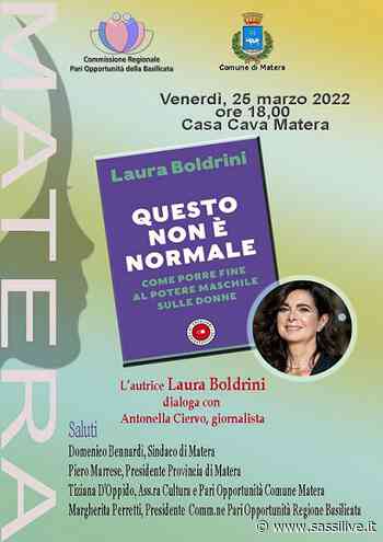 Laura Boldrini presenta a Matera il libro “Questo non è normale” - Sassilive.it
