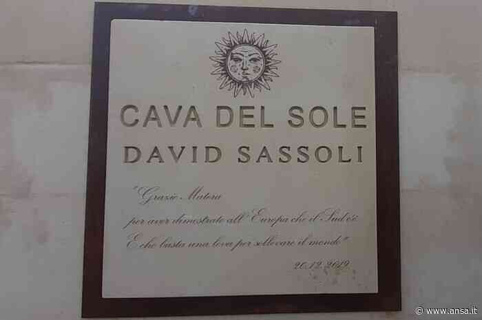 Sassoli, Matera lo ricorda intitolandogli ''Cava del Sole'' - Agenzia ANSA