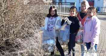 „Wenn Kinder das schaffen, dann sollten auch Erwachsene dazu in der Lage sein“: Kleine Vorbilder: Vier Mädels sammeln fleißig Müll in Roki - Erft-Kurier