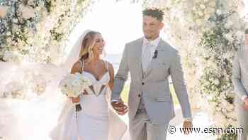 Saying 'I do' on the beach: Patrick Mahomes and Brittany Matthews tie the knot in Hawaii