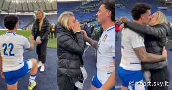Rugby, la proposta di matrimonio di Marco Zanon a Ottavia Cestonaro dopo Italia-Scozia - Sky Sport
