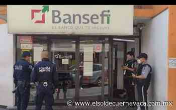 Banco Bansefi de Cuautla registra segundo robo millonario - El Sol de Cuernavaca