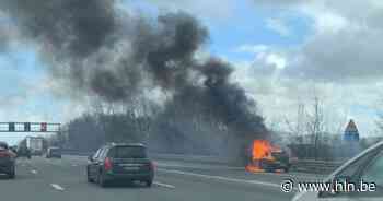 Wagen brandt uit op pechstrook E17 | Nazareth | hln.be - HLN.be