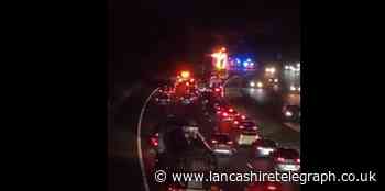 WATCH :M61 shut near Bolton after lorry fire