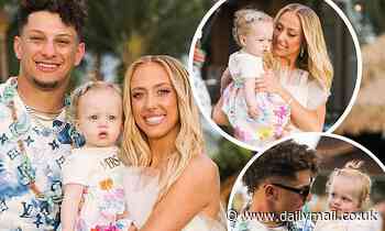 Patrick Mahomes and fiancée Brittany Matthews beam in family snap with baby daughter Sterling Skye - Daily Mail