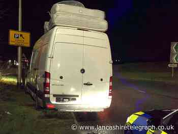 Van which was stopped on the M65 had stolen number plates