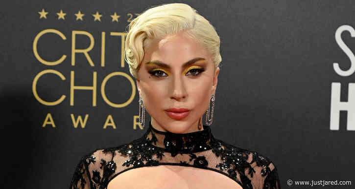 Lady Gaga Wows in Gold & Black Gown at Critics' Choice Awards Ceremony in London