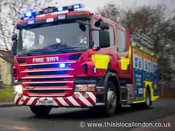 Rubbish catches fire near chip shop in Brockley