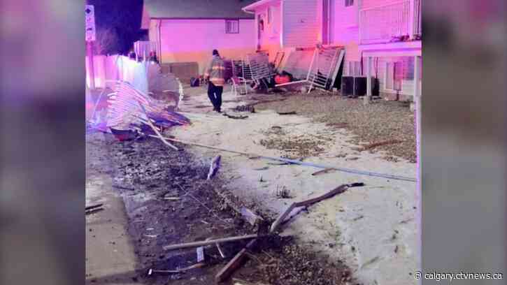 Medicine Hat homes damaged after car leaves road; driver charged