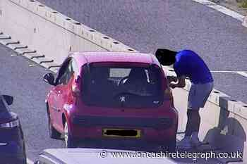Warning to motorists as driver stops in live lane to adjust wing mirror