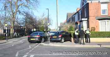 Live updates as car hits wall after crash on Grimsby street - Grimsby Live