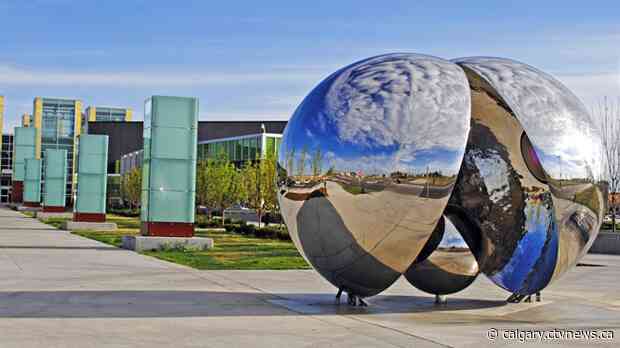 Calgary sculpture that scorched someone's jacket back on display in June