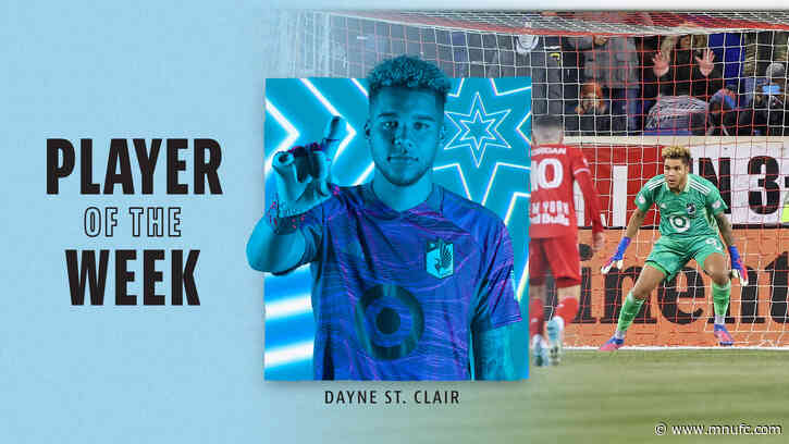 Goalkeeper Dayne St. Clair Named Week 3 MLS Player of the Week - Minnesota United FC