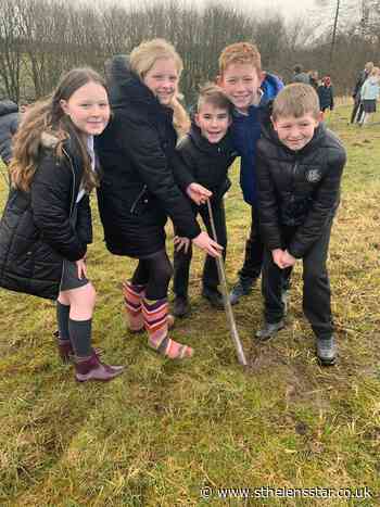 St Aidan's pupils plant woodland at base of Billinge Hill - St Helens Star