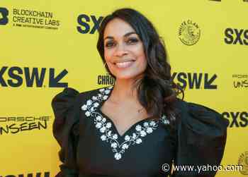 Rosario Dawson Explores Proportions With Exaggerated Sleeves & Square-Toe Shoes at SXSW - Yahoo Life