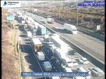 Air ambulance lands following crash on M25