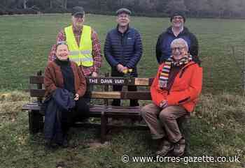 Plaque added to memorial bench on Dava Way in memory of Bruno and Paula Cawley - Forres Gazette