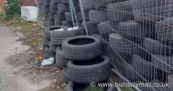 Someone keeps dumping piles of tyres around Hull and the council needs help to find the culprit - Hull Live