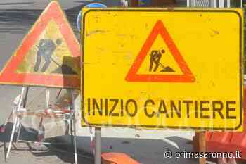 Cede un pezzo di muro, traffico in tilt in Varesina - Prima Saronno