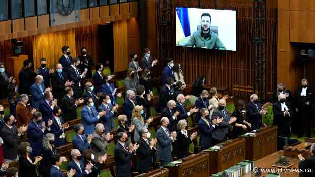 'Please, close the sky': says Ukraine President Zelensky in address to Canada's Parliament