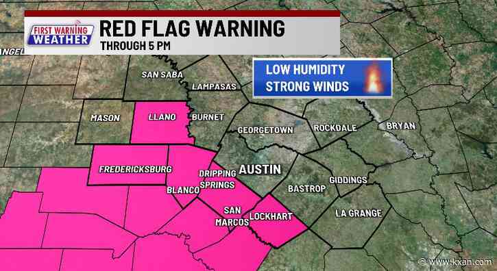 Fire danger very high today with gusty winds, low humidity