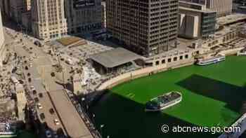 WATCH:  Chicago River turns green for St. Patrick's Day