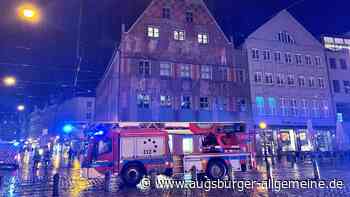 Feuerwehreinsatz am Weberhaus in der Augsburger Innenstadt