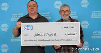 Nephew, uncle from B.C. to share $8M lottery win