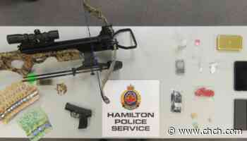Hamilton police seize cross-bow, illicit drugs, replica firearm and ammunition during search warrant - CHCH News