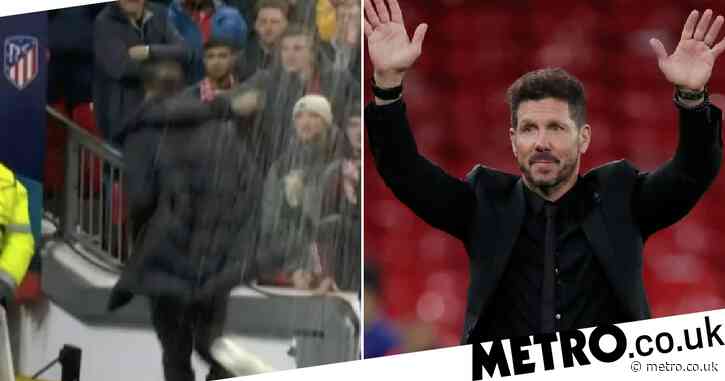 Diego Simeone responds to Manchester United fans throwing drinks at him after Atletico Madrid's Champions League win