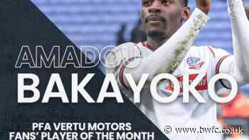 Baka Tops Vote For February Prize - News - Bolton Wanderers