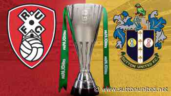 A chance to be Sutton United's mascot at the Papa Johns Trophy final - Sutton United