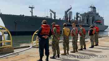Welcome back, USNS Kanawha! Crew returns to Naval Station Norfolk after transporting oil, cargo to Navy ships