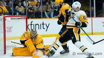 Saros stops 35 shots as Predators down Penguins 4-1 - Belleville News-Democrat