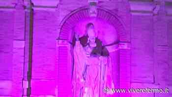 Anche il Comune di Fermo ha aderito alla giornata per la lotta contro i Disturbi del Comportamento Alimentare, illuminando di lilla la statua di San Savino - Vivere Fermo