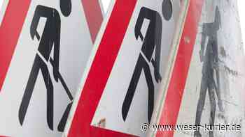 Bauarbeiten auf der Kreisstraße 8 in Höhe Mittelbauer - WESER-KURIER