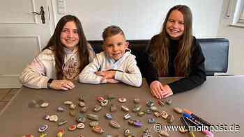Ukraine-Krieg: Kinder aus Werneck sammelten 200 Euro mit bemalten Steinen - Main-Post