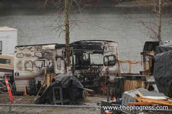 RV demolished by fire at encampment near Island 22 in Chilliwack – Chilliwack Progress - Chilliwack Progress