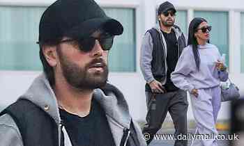 Scott Disick dresses casual in t-shirt and sweats as he shops on Rodeo Drive with his assistant - Daily Mail