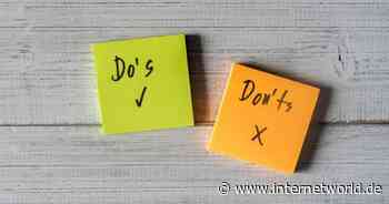 Do's & Don'ts im E-Mail Marketing - Internet World