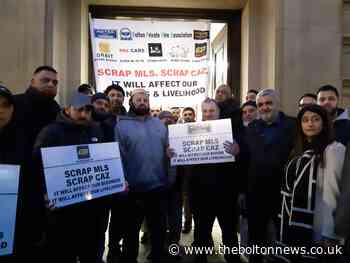 Taxi drivers stage Bolton rally against controversial MLS scheme - The Bolton News