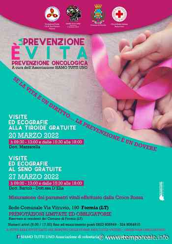 Formia / Prevenzione: visite gratuite alla tiroide e al seno, l'iniziativa dell'associazione "Siamo tutti uno" - Temporeale Quotidiano