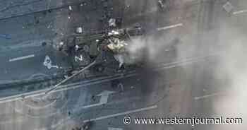 Drone Footage Shows Russian Crew Scrambling to Escape Tank as Ukrainians Destroy It